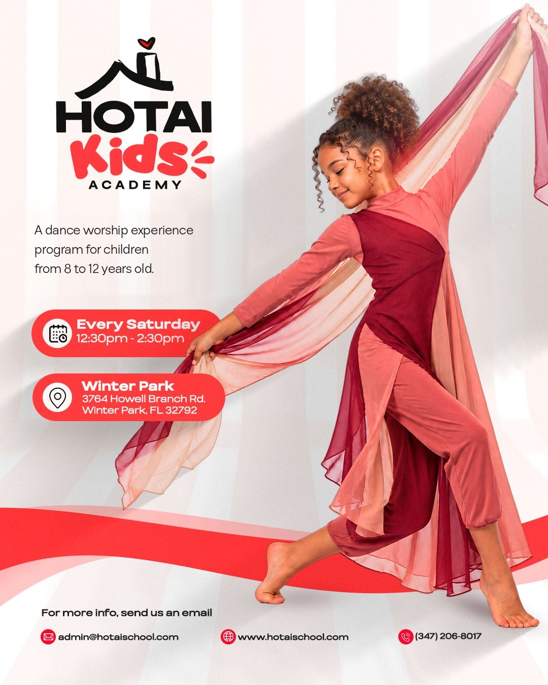 HOTAI Kids Academy flyer - Saturdays 12:30-2:30 pm, Winter Park